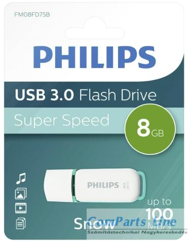 USB Flash Ram    8GB Philips Snow USB 3.0