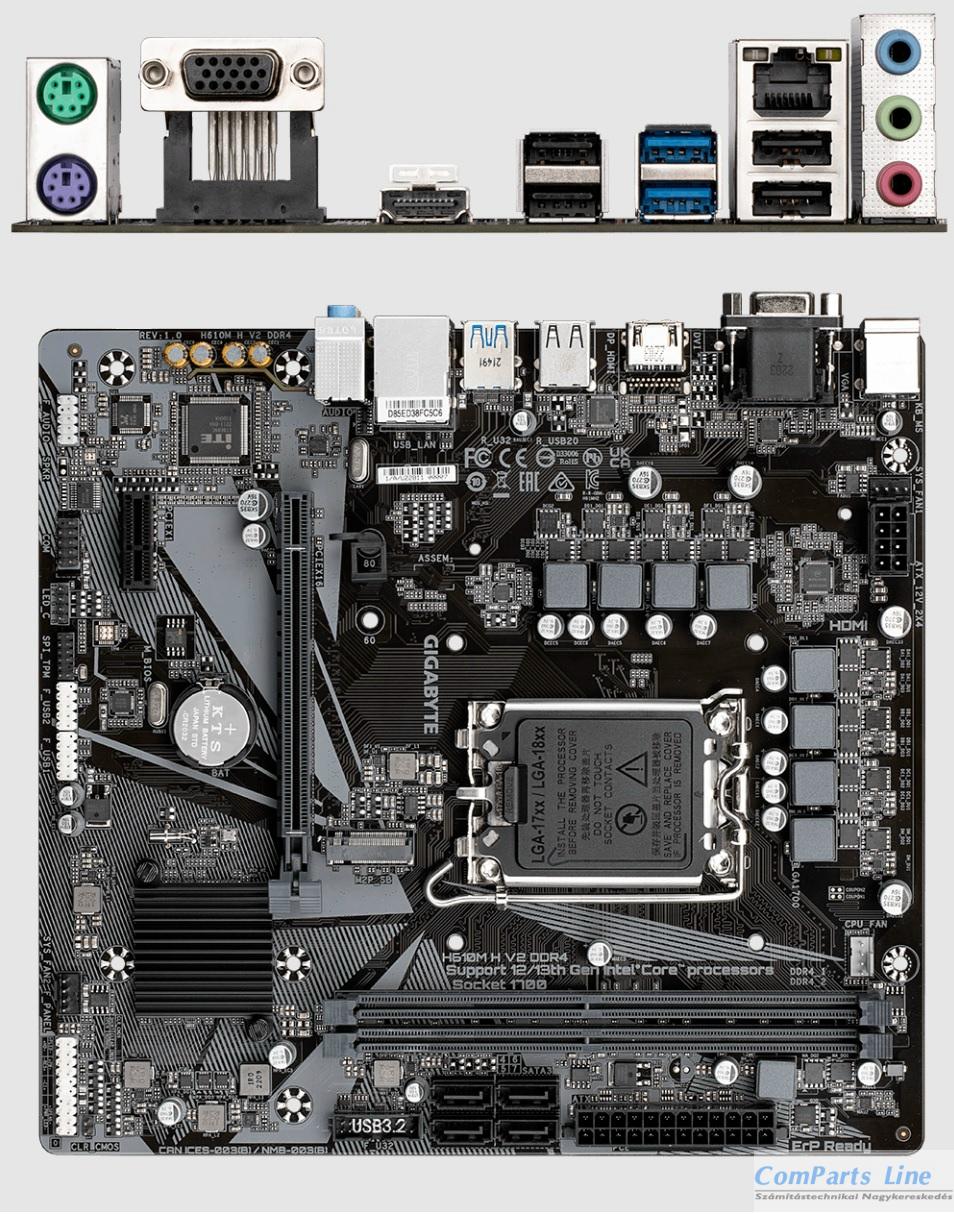 GigaByte H610M H V2 DDR4 alaplap
