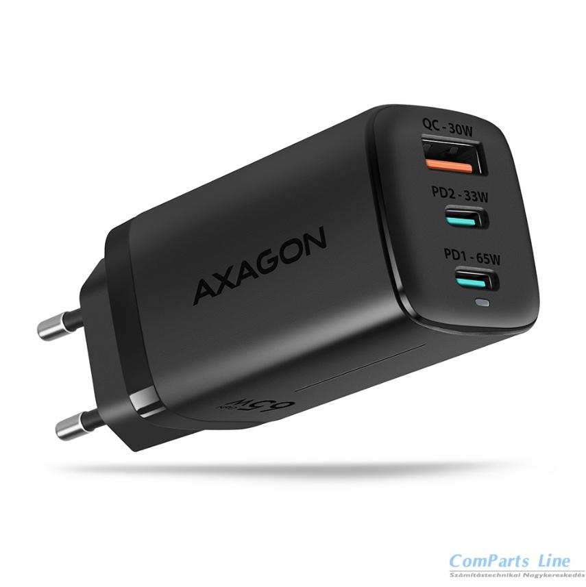 Hálózati tölt? 1xUSB + 2xUSB-C aljzattal Axagon 65W ACU-DPQ65