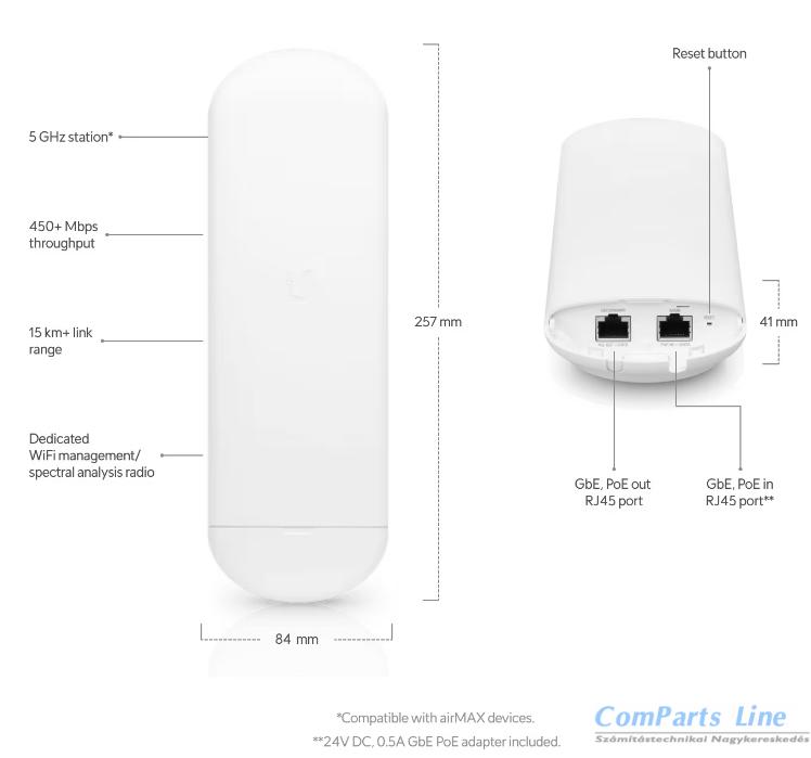Ubiquiti NS-5AC airMAX NanoStation 5 WiFi Access Point AC450