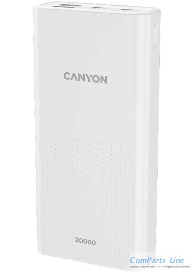 Canyon CNE-CPB2001W 20000mAh hordozható akkumulátor