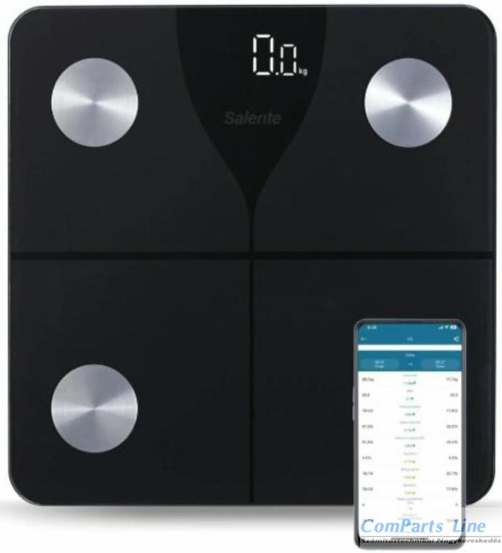 Salente SlimFit bluetooth fitnesz mérleg fekete