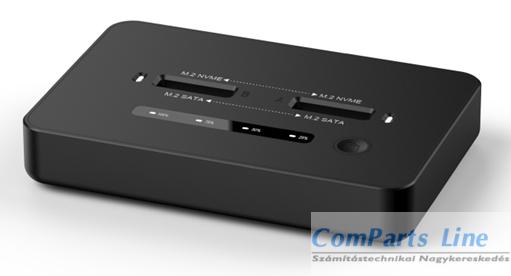 SSD dokkoló M.2 NVMe+SATA/USB 3.2 Gembird DD2-U3M2