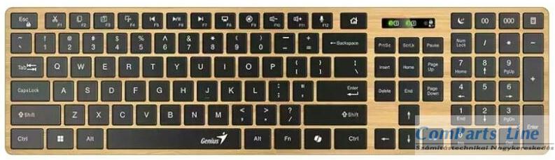 Genius SlimStar 7250 bluetooth fekete/világosbarna magyar billenty?zet