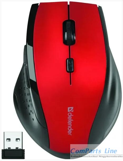 Defender MM-365 rádiós optikai egér piros
