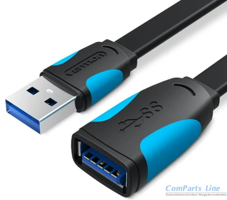 USB 3.0 hosszabbító kábel  1m Vention VAS-A13-B100