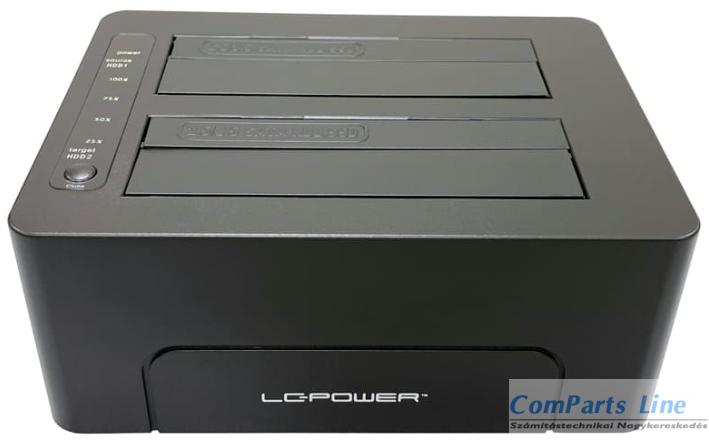 HDD dokkoló 2,5"-3,5"SATA/USB 3.2 LC Power LC-DOCK-C-V2