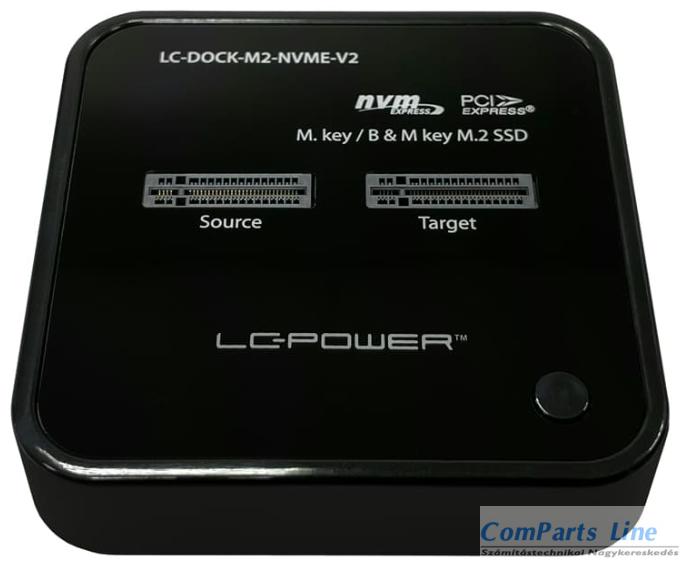 SSD dokkoló M.2/USB 3.2 LC Power LC-DOCK-M2-NVME-V2