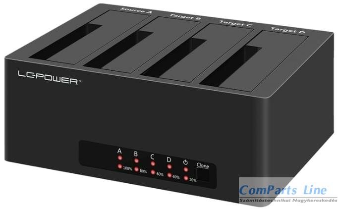HDD dokkoló 2,5"-3,5"SATA/USB 3.2 LC Power LC-DOCK-U3-4B-V2