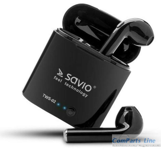 Savio TWS-02 bluetooth mikrofonos fülhallgató