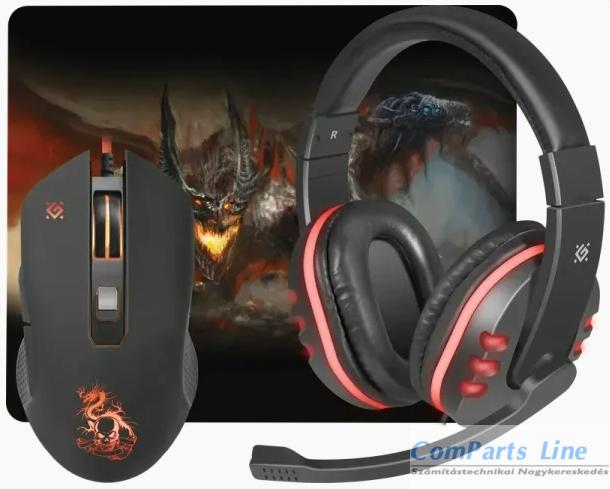 Defender Devourer MHP-006 mikrofonos fejhallgató+egér+egérpad