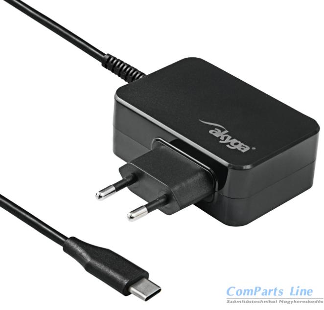 Hálózati tölt? USB-C dugóval Akyga 45W GaN AK-ND-80