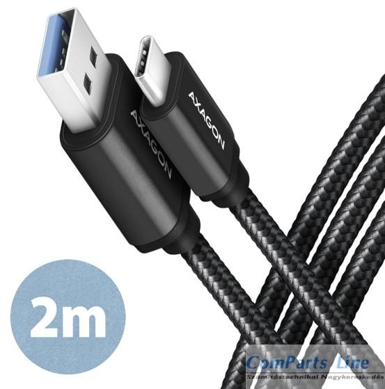 USB 3.2 A-C kábel 2m Axagon BUCM3-AM20AB