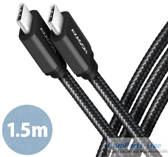 USB 3.2 C-C kábel 1,5m Axagon PD 60W BUCM3-CM15AB