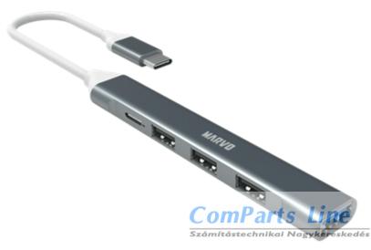 USB Hub 4portos Marvo UH008 Type-C USB 3.0