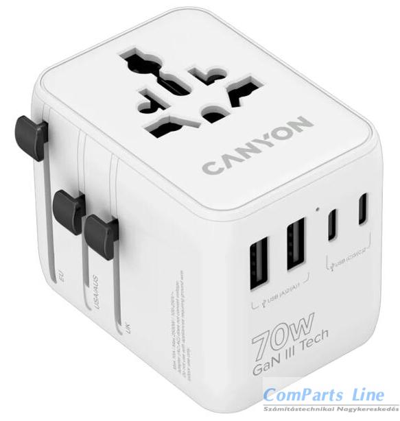 Hálózati dugó átalakító Canyon CNS-TA70W1006W