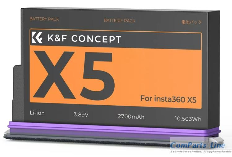 K&F Concept DJI Insta 360 X5 2700mAh akkumulátor KF-28-0128