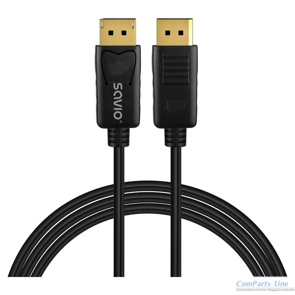 DisplayPort-DisplayPort kábel 1m v1.4 Savio CL-204