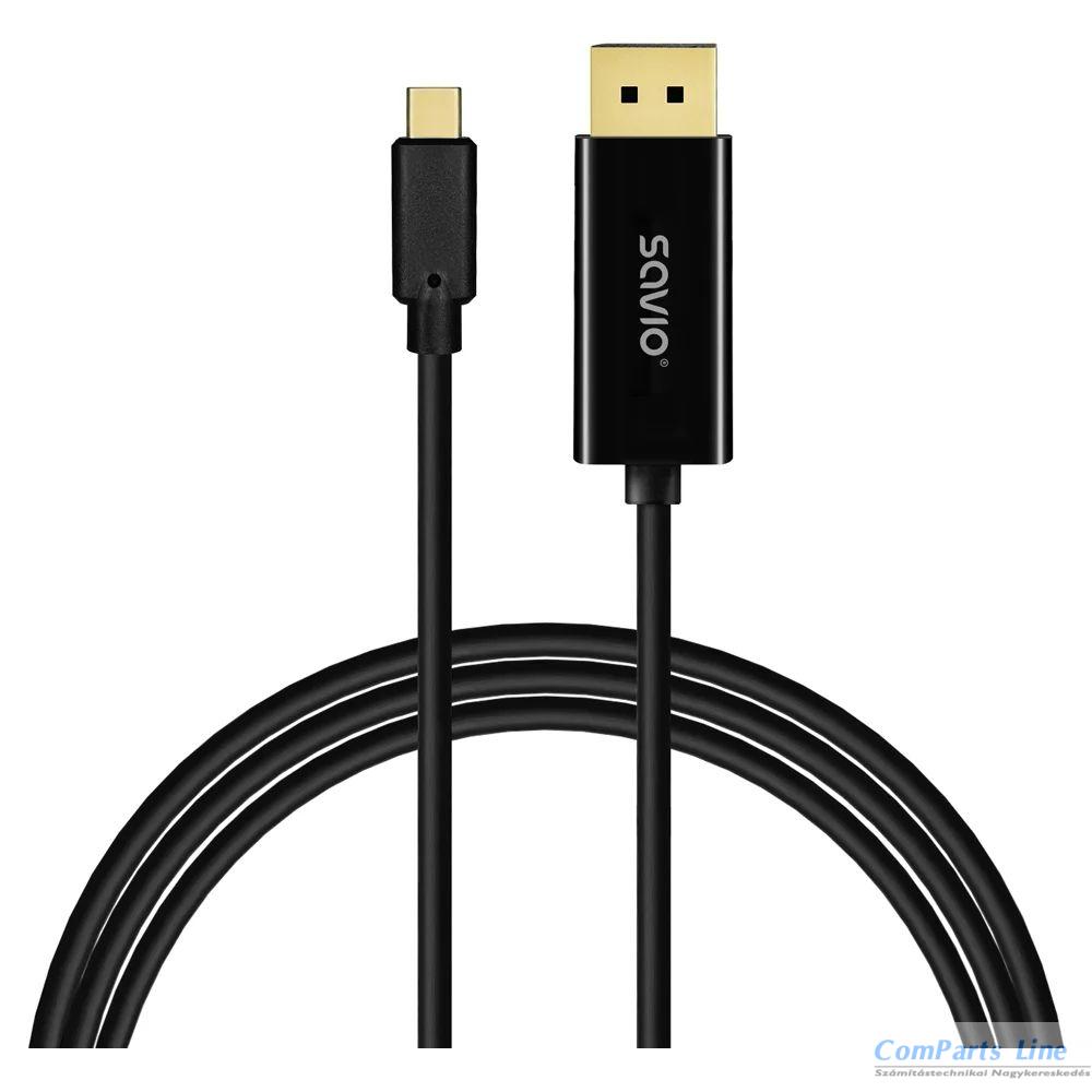 USB 3.1 C-DisplayPort kábel 2m v1.2 Savio CL-207