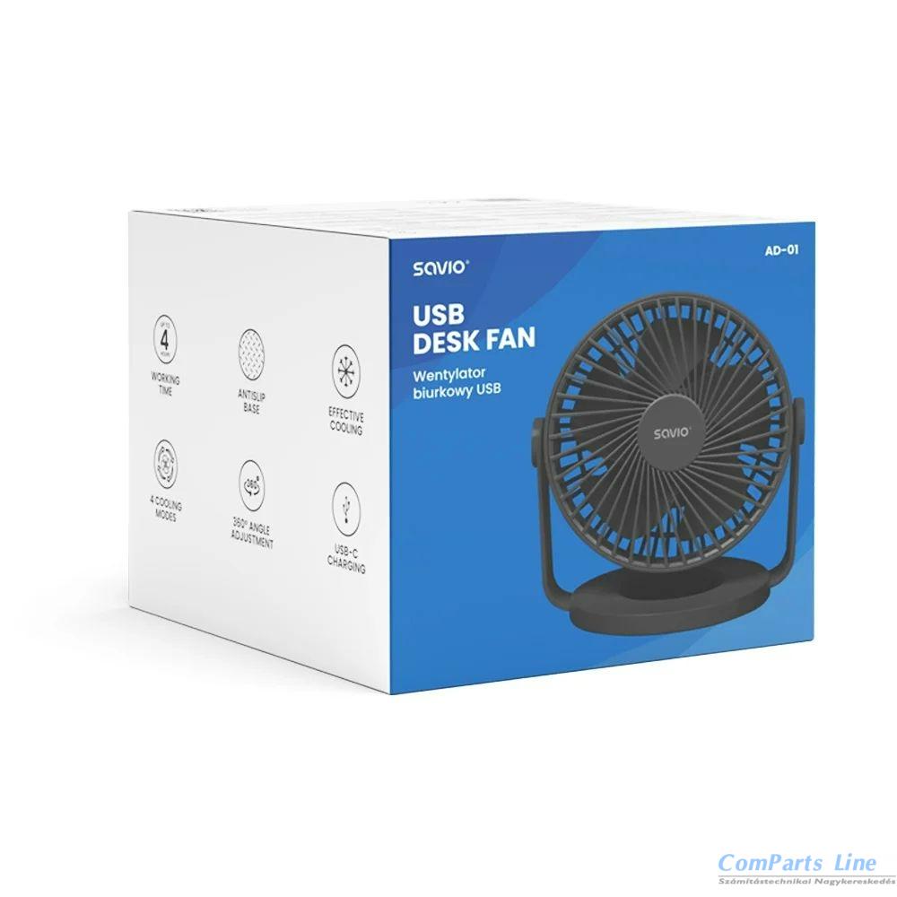 Savio AD-01 akkumulátoros ventilátor