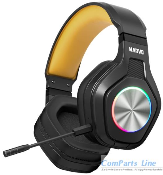 Marvo HG9084W Pulz 80W RGB mikrofonos fejhallgató
