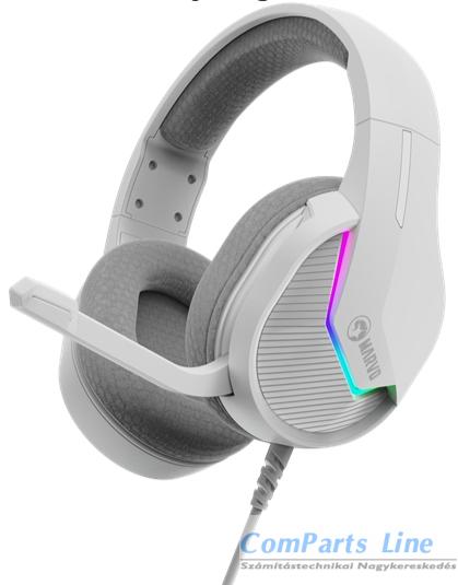 Marvo H8618 WH Tactic 40 RGB mikrofonos fejhallgató