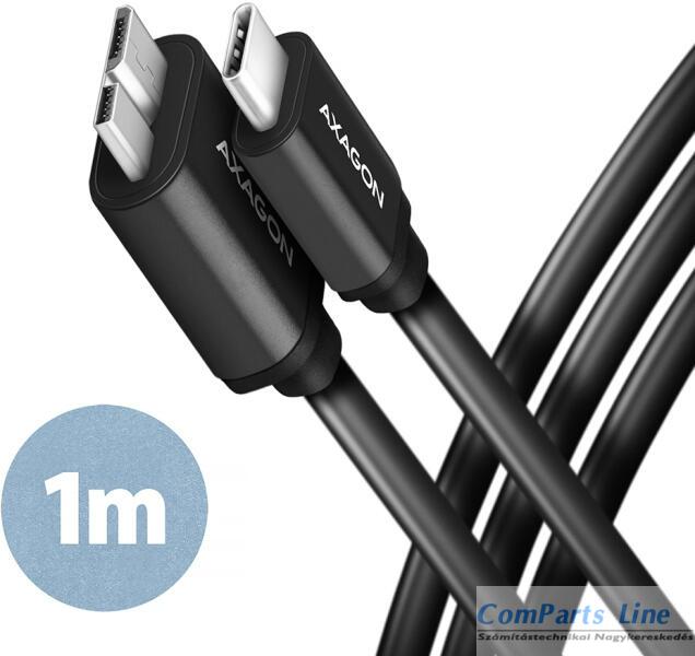 USB 3.2 C-microUSB kábel 1m Axagon BUMM3-CM10AB
