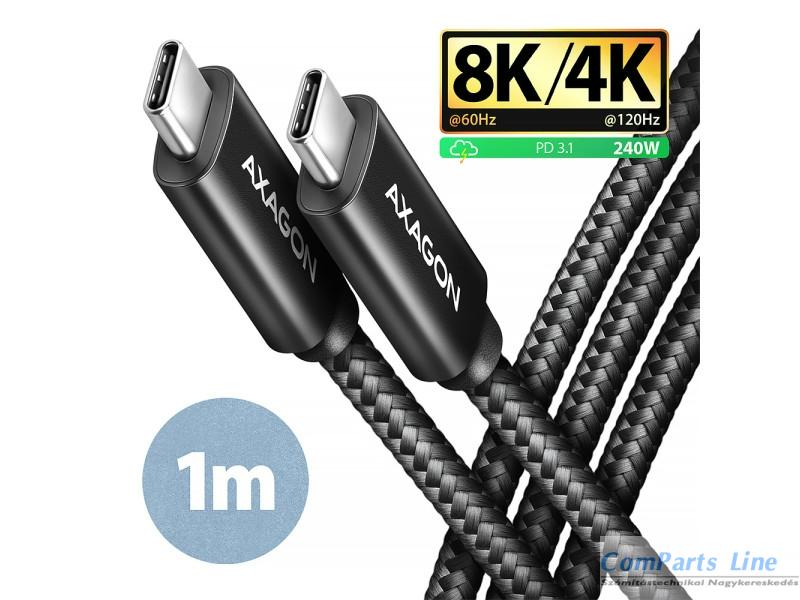 USB 4 C-C kábel 1m Axagon PD 240W BUCM4X-CM10AB