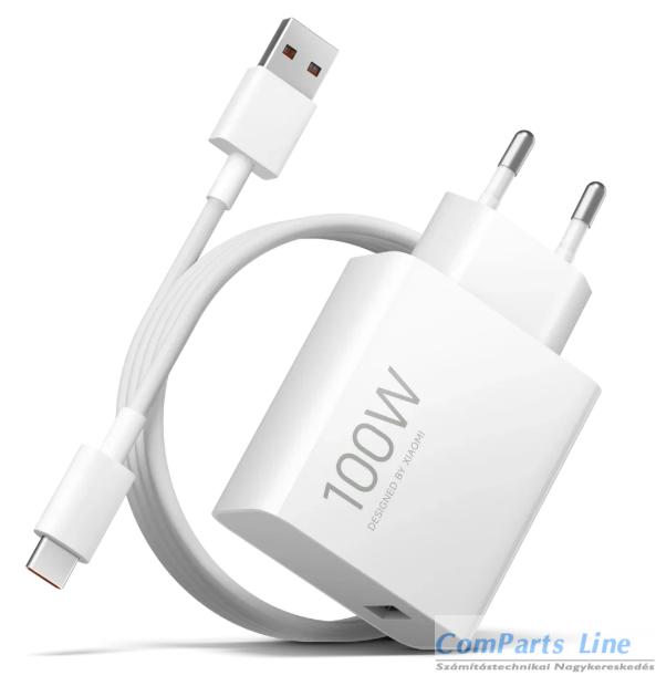 Hálózati tölt? 1xUSB aljzattal + USB A-C kábel Xiaomi 100W GaN BHR095VEU