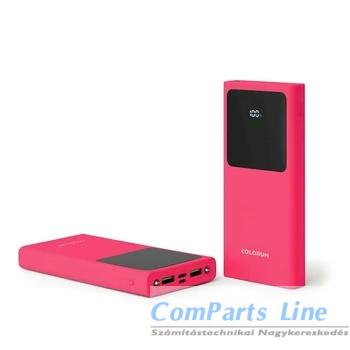 Colorum 10000mAh hordozható akkumulátor Magenta