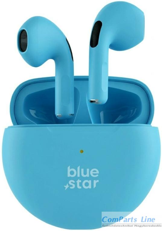 Blue Star TX3 tws bluetooth mikrofonos fülhallgató kék