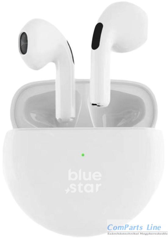 Blue Star TX3 tws bluetooth mikrofonos fülhallgató fehér