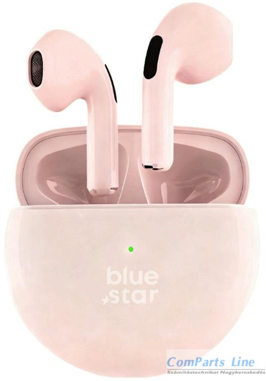 Blue Star TX3 tws bluetooth mikrofonos fülhallgató rózsaszín