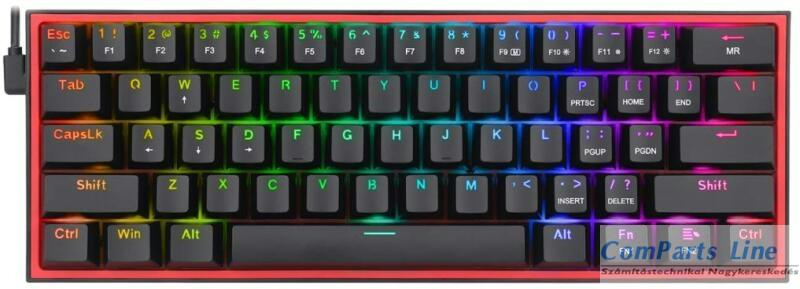 Redragon Fizz RGB K617 Red USB magyar mechanikus billenty?zet