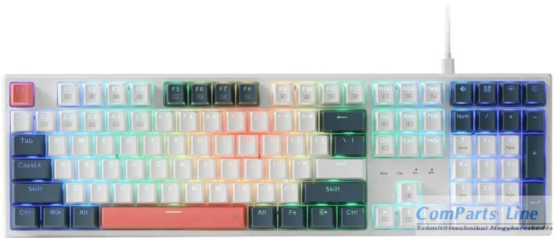 Redragon Trundle RGB K668 Red USB magyar mechanikus billenty?zet fehér